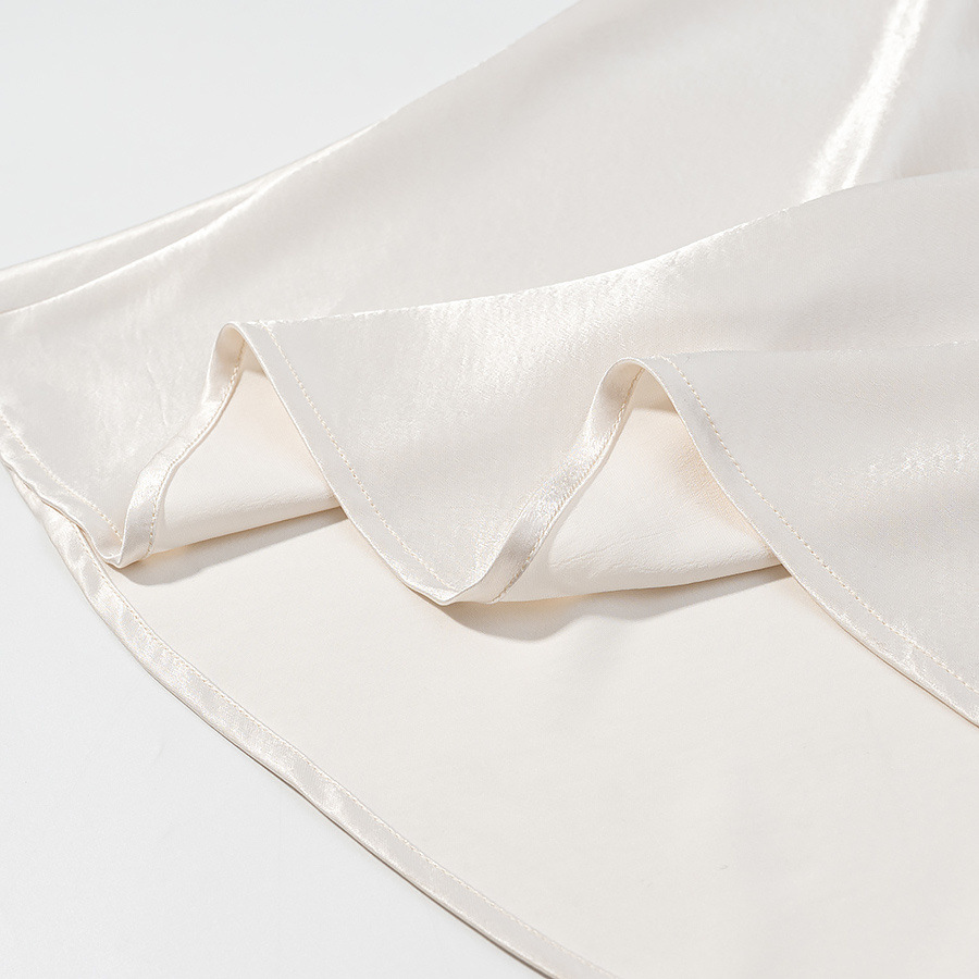 Vestido de satén con encaje - Elegante clásico midi para mujer KUN-00130