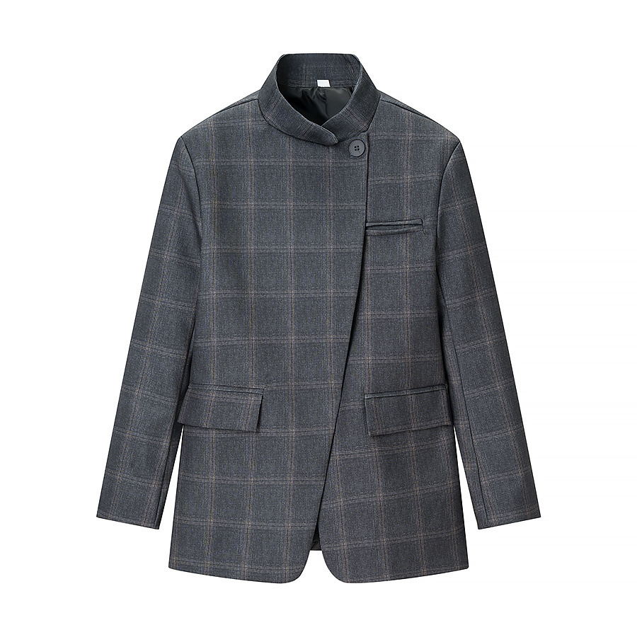 Women's Plaid Jacket - Stylish Casual Classic KUN-00154