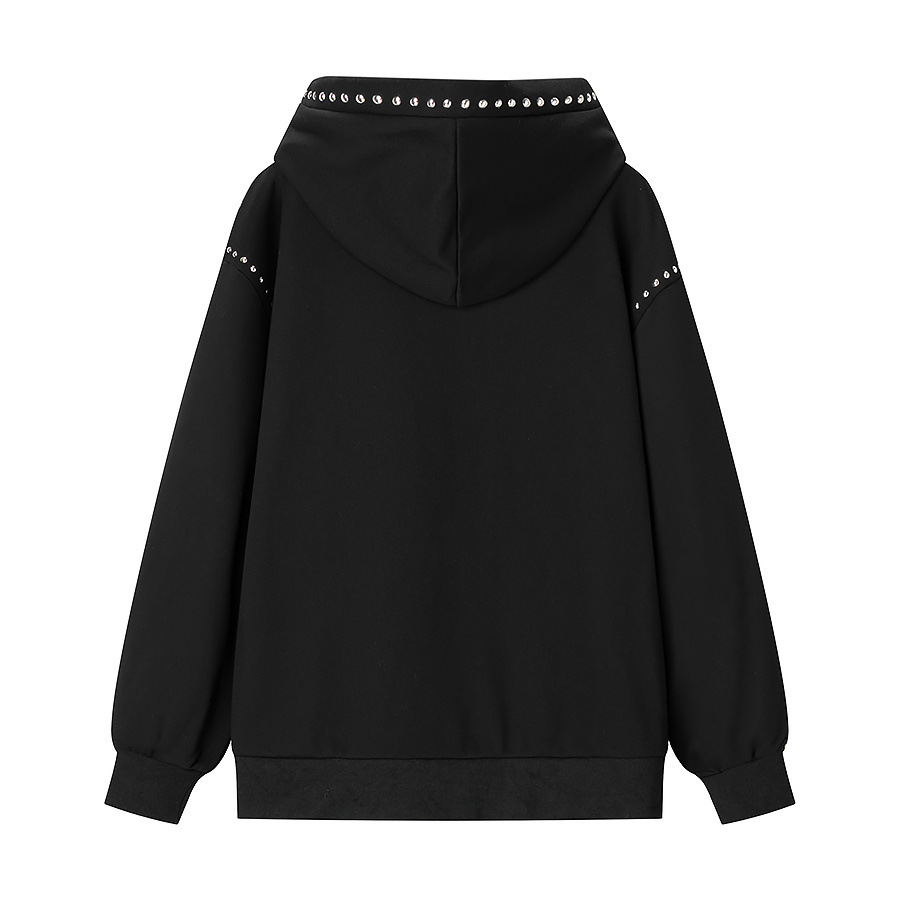 Casual hoodie met klinknagels voor dames - Trendy en veelzijdig KUN-00011