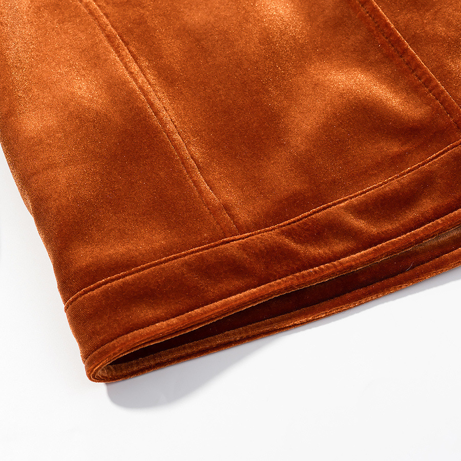 Veste blazer classique décontractée en velours KUN-00160