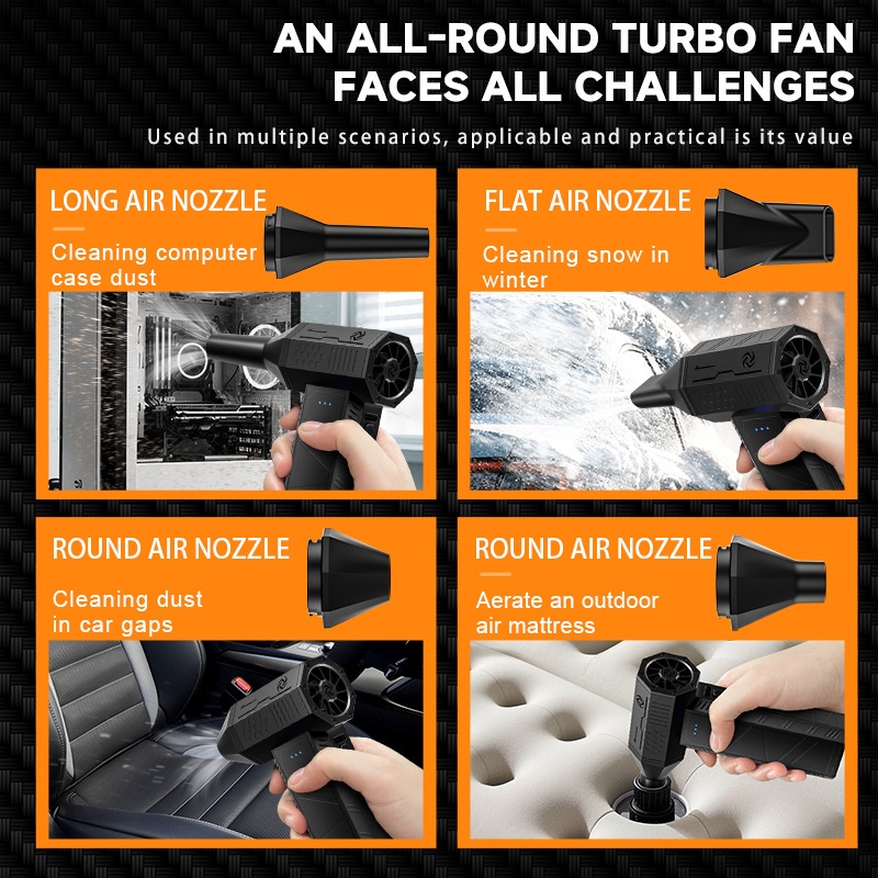 Mini Portable Air Duster & Blower - Cordless Electric Fan