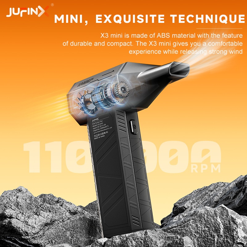 Mini Portable Air Duster & Blower - Cordless Electric Fan