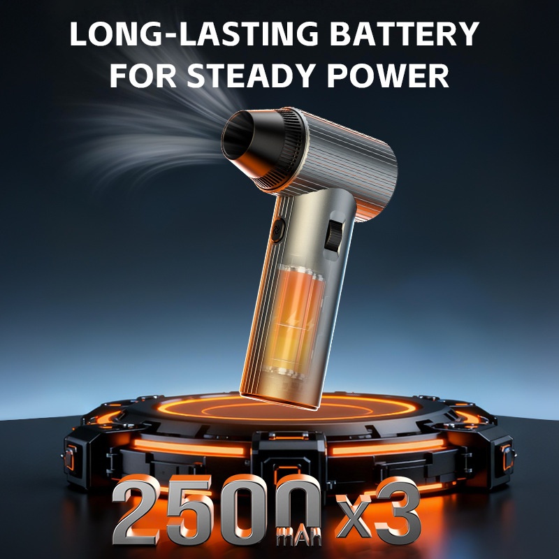 Compact Portable Turbo Fan & Air Blower - Cordless & Powerful