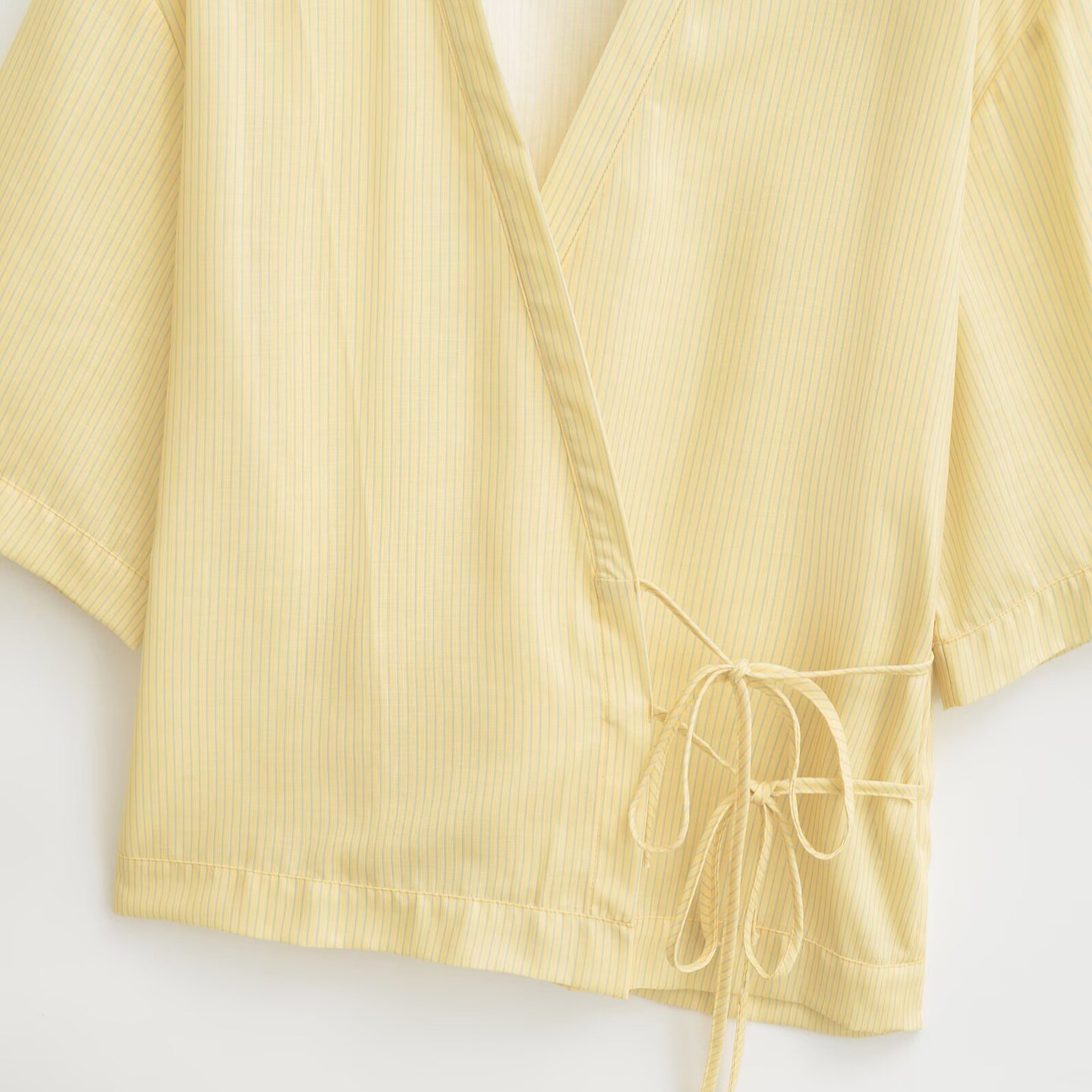 Striped Kimono Cardigan with Bow KUN-00063