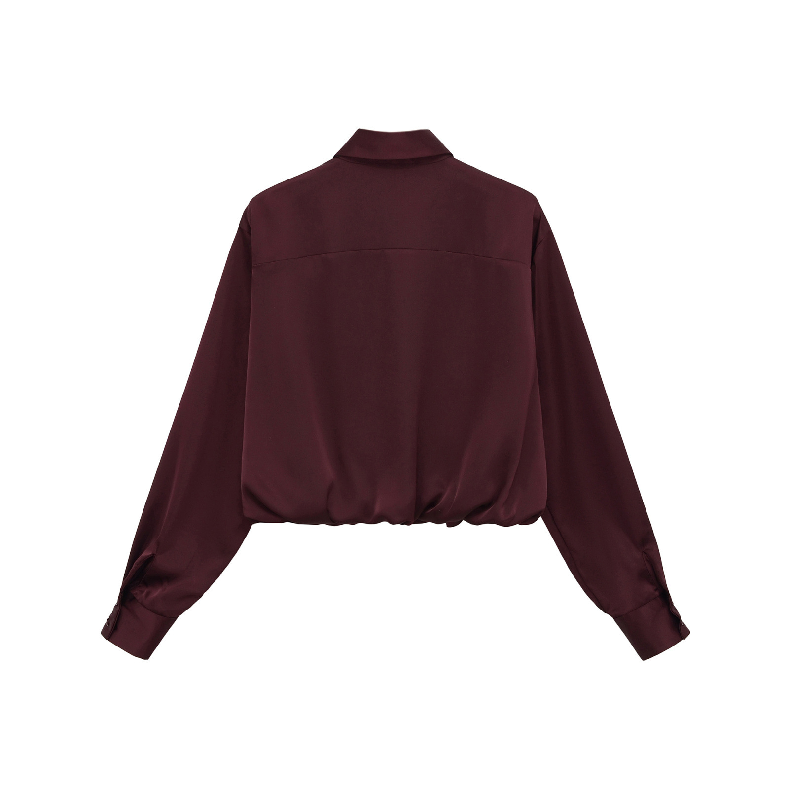 Satin Blouse Balloon Sleeve - European Style KUN-00017