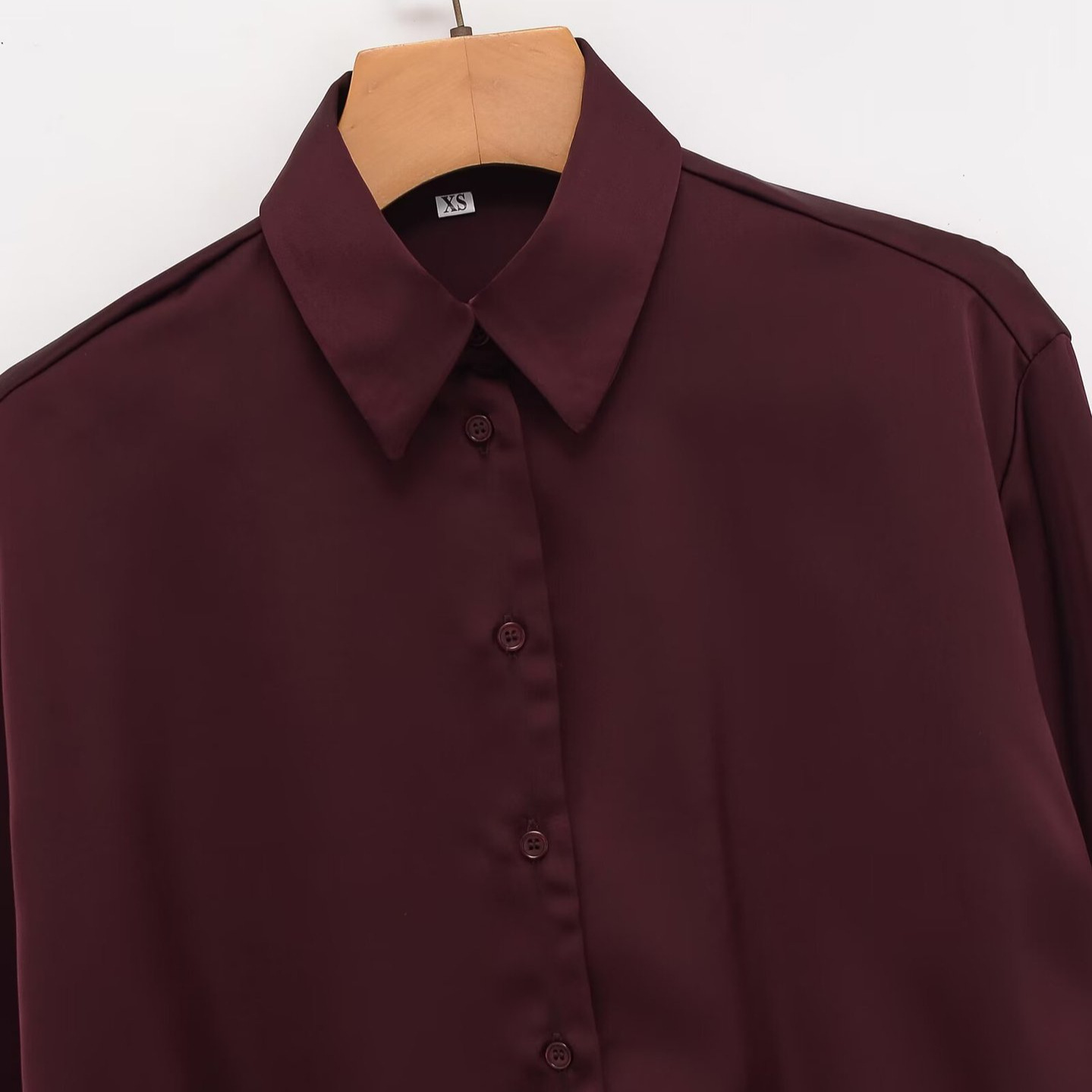 Satin Blouse Balloon Sleeve - European Style KUN-00017