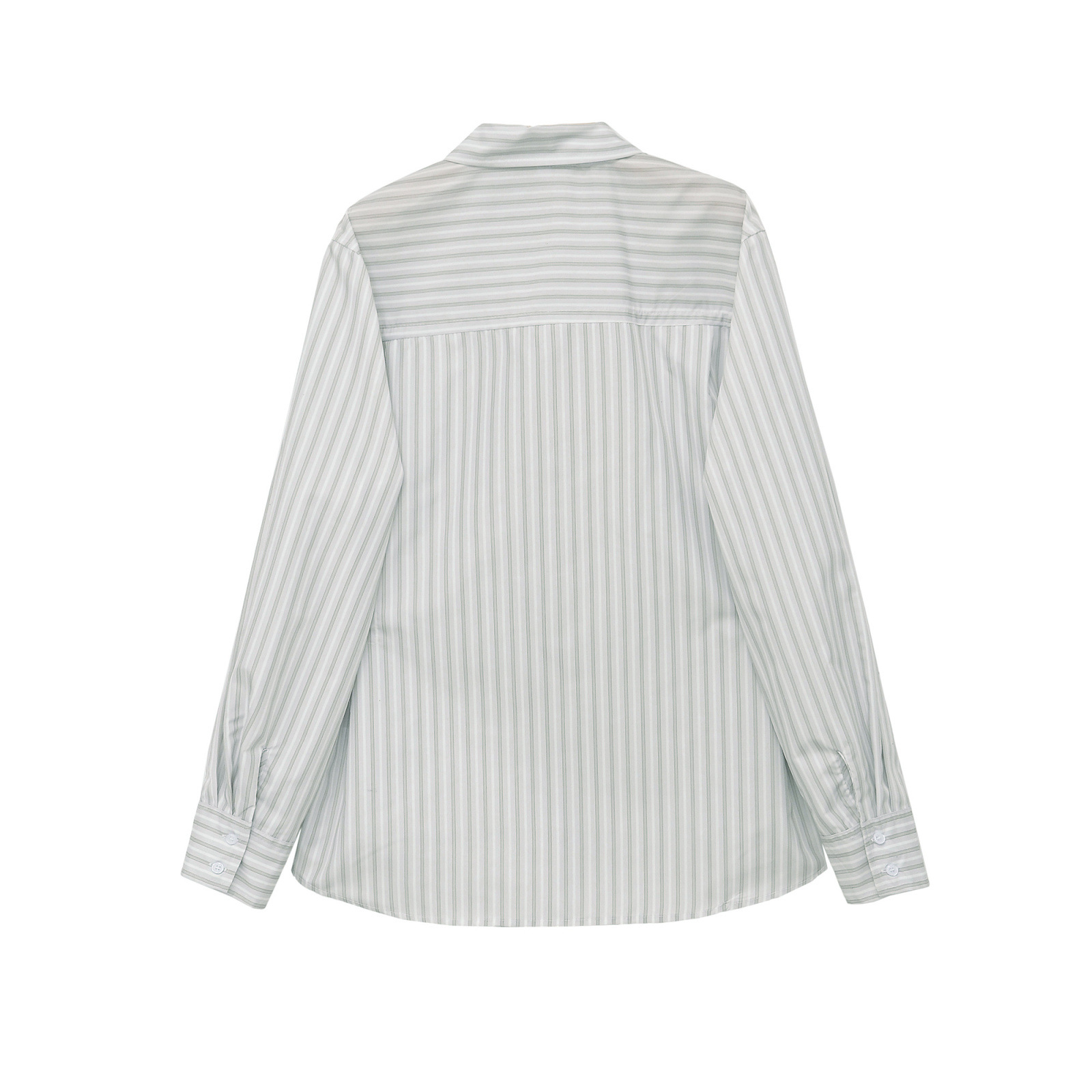 Striped Padded Shoulder Shirt - Chic European Style KUN-00101