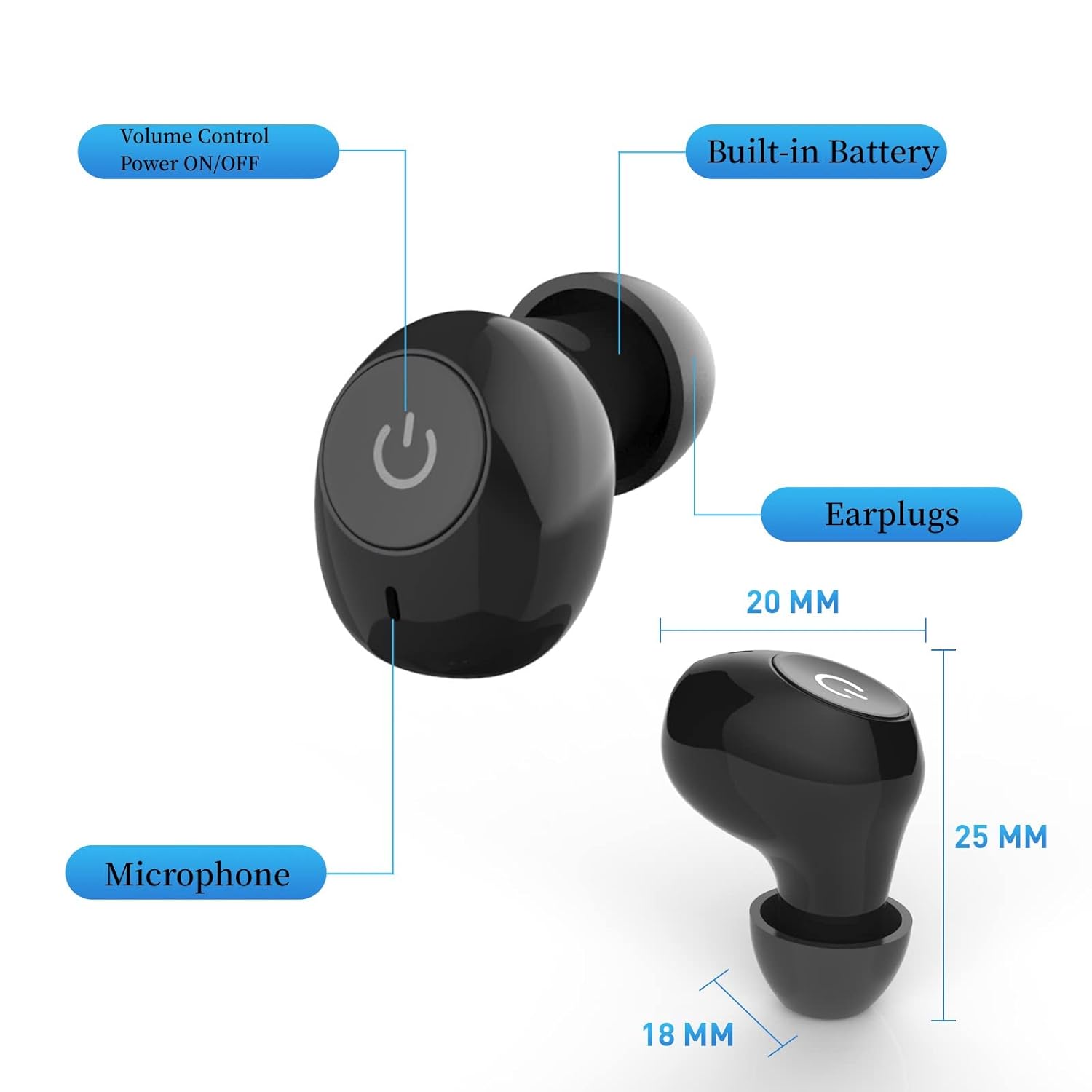 K-81 White Rechargeable Hearing Aid Large Button Noise Reduction #26240011
