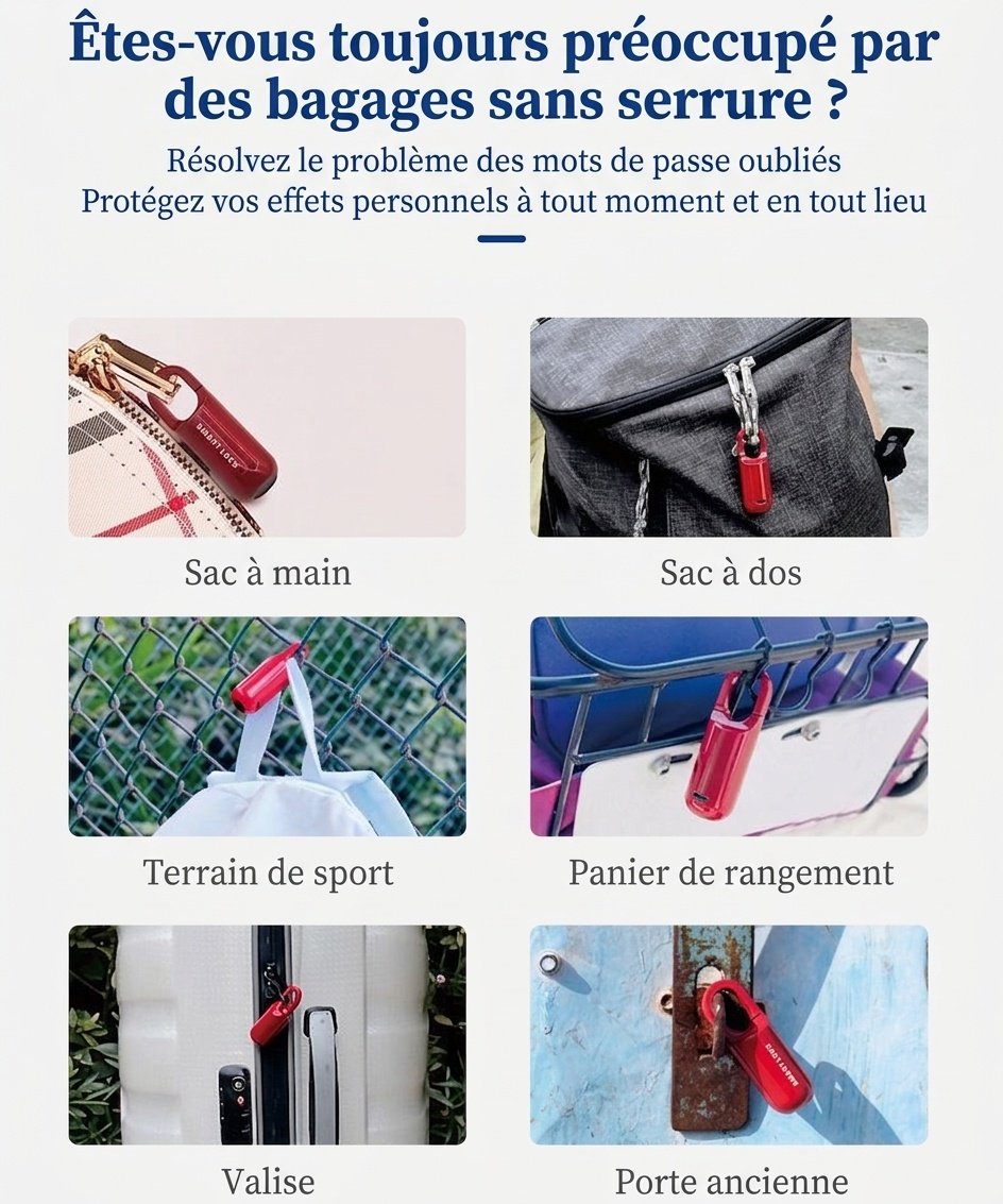Cadenas intelligent à empreinte digitale, entrée biométrique sans clé, déverrouillage ultra-rapide en 0,3 s, cadenas de sécurité rechargeable par USB pour casier de salle de sport, sac à dos, valise, alliage de zinc
