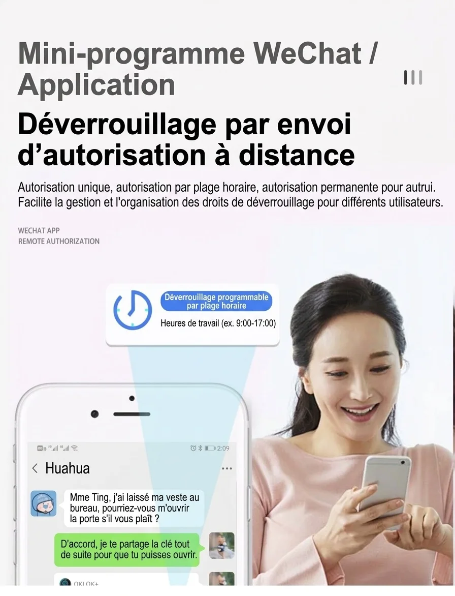 Cadenas intelligent Bluetooth à empreinte digitale avec contrôle via application, verrouillage de sécurité sans clé, autonomie en veille de 180 jours, accès partageable pour salle de sport, armoire, bagages