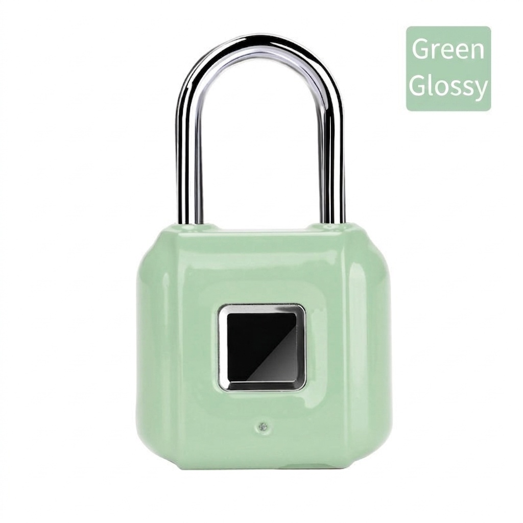 Biometric Fingerprint Padlock, IP26 Waterproof Keyless Security Lock, 1-Year Standby USB Rechargeable, Durable Zinc Alloy Shackle for Gym, School, Travel