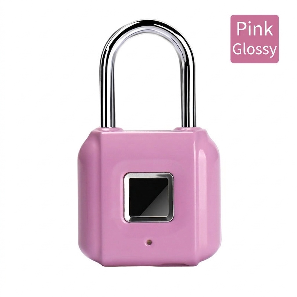 Biometric Fingerprint Padlock, IP26 Waterproof Keyless Security Lock, 1-Year Standby USB Rechargeable, Durable Zinc Alloy Shackle for Gym, School, Travel