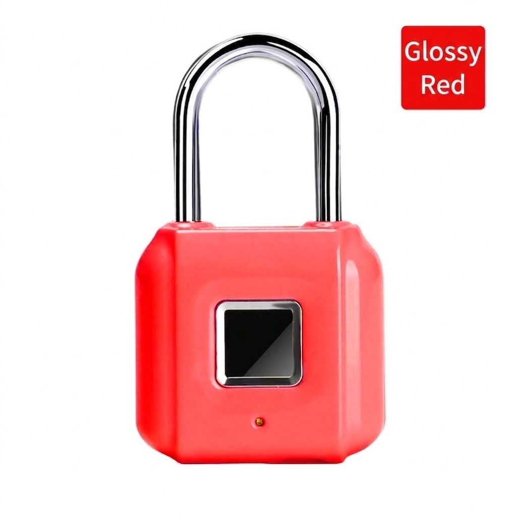 Biometric Fingerprint Padlock, IP26 Waterproof Keyless Security Lock, 1-Year Standby USB Rechargeable, Durable Zinc Alloy Shackle for Gym, School, Travel