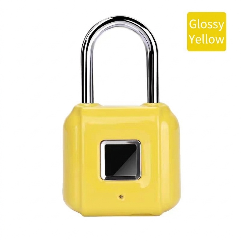 Biometric Fingerprint Padlock, IP26 Waterproof Keyless Security Lock, 1-Year Standby USB Rechargeable, Durable Zinc Alloy Shackle for Gym, School, Travel