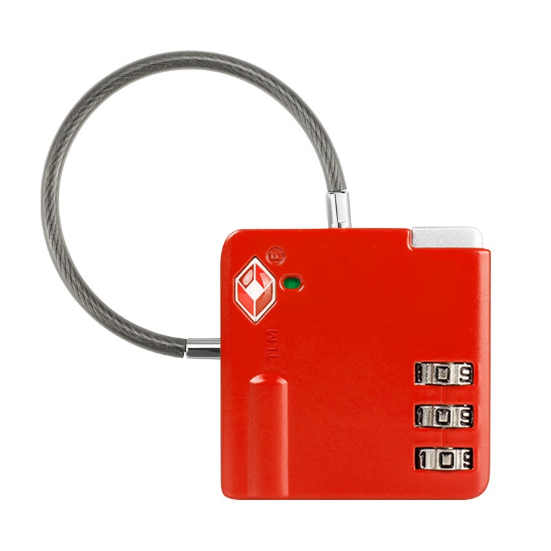 Flexible Cable TSA Approved Luggage Lock, 3-Digit Combination Security Padlock, Zinc Alloy Body for Travel Suitcase, Gym Locker, Backpack
