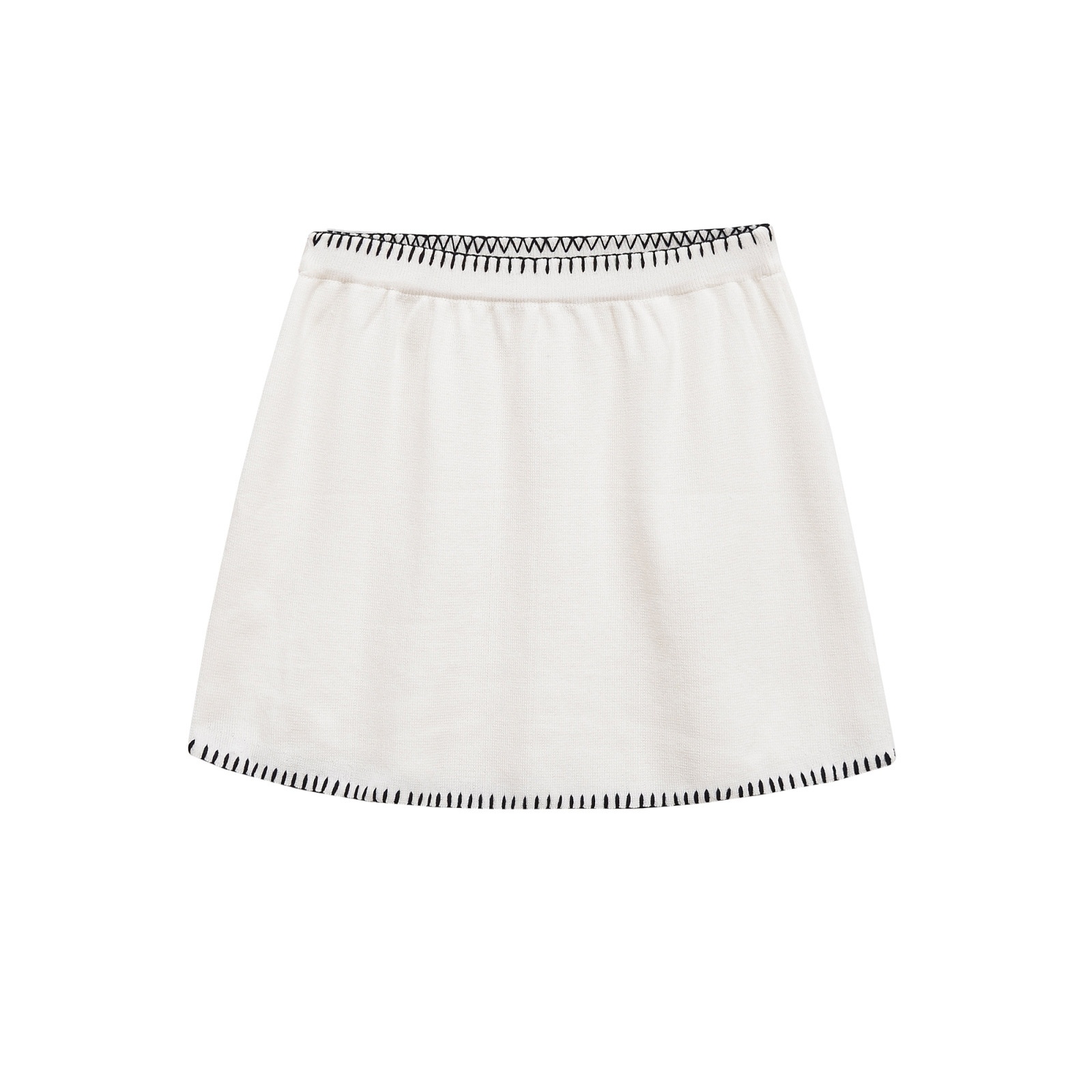 Completo composto da abito e top in maglia - Ricamo a blocchi di colore KUN-00124