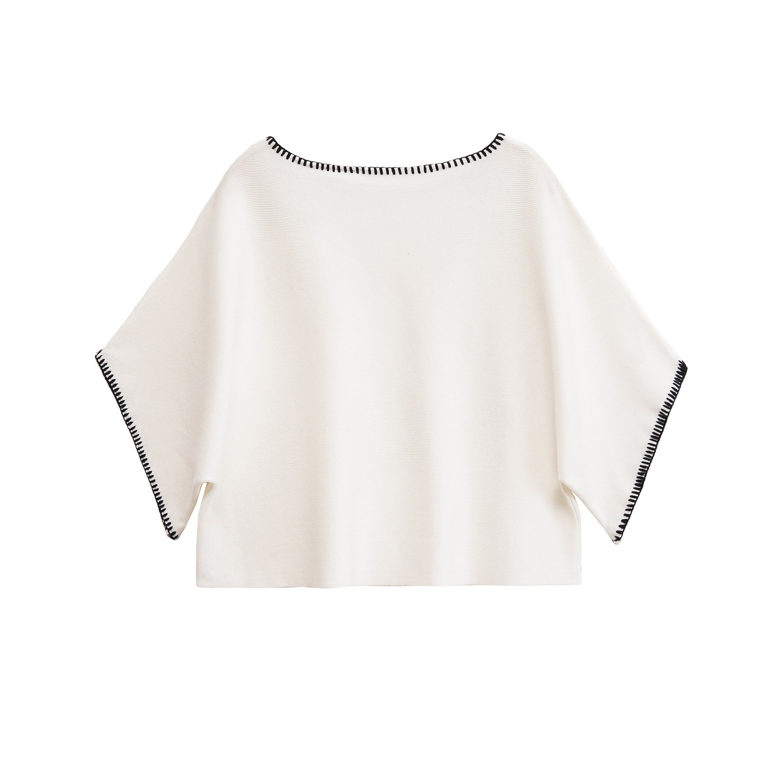 Completo composto da abito e top in maglia - Ricamo a blocchi di colore KUN-00124