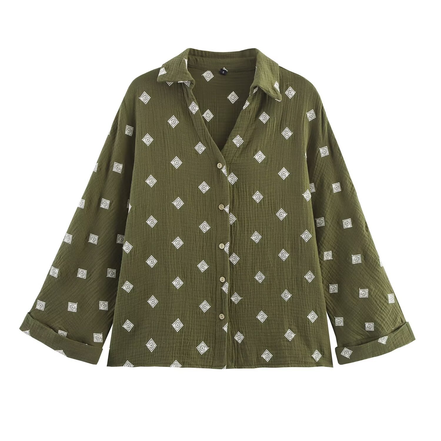 Completo camicia e pantaloni ricamati - Stile europeo KUN-00017