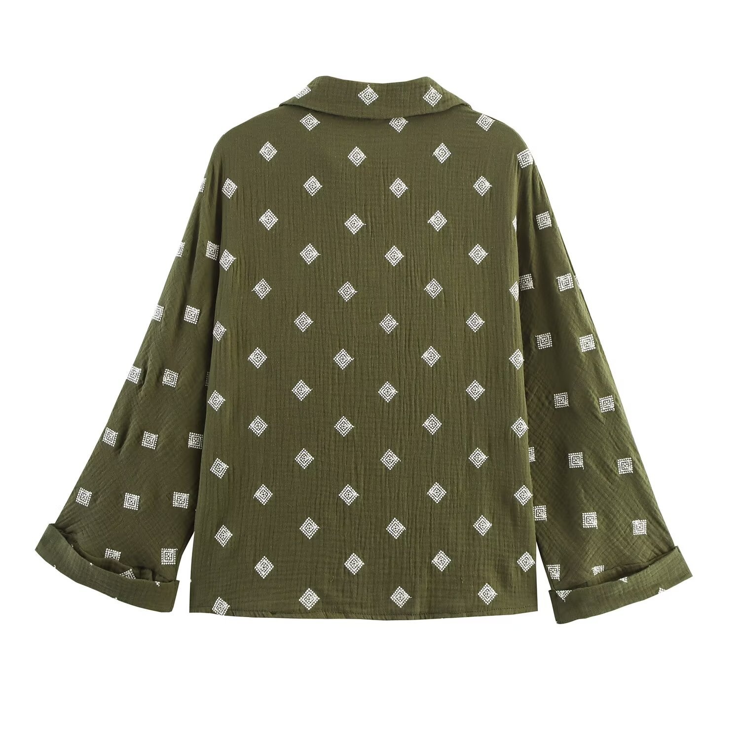 Completo camicia e pantaloni ricamati - Stile europeo KUN-00017