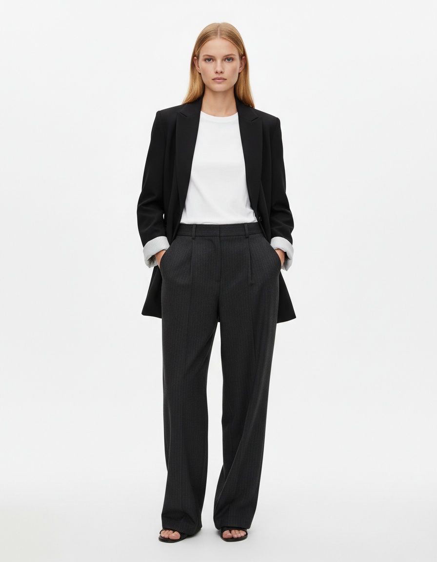 Blazer da donna - Giacca da completo in stile europeo con polsini stampati KUN-00027