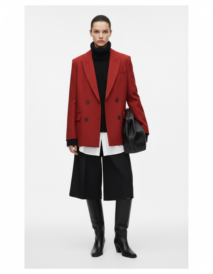 Blazer doppiopetto da donna - Vestibilità oversize di tendenza KUN-00032