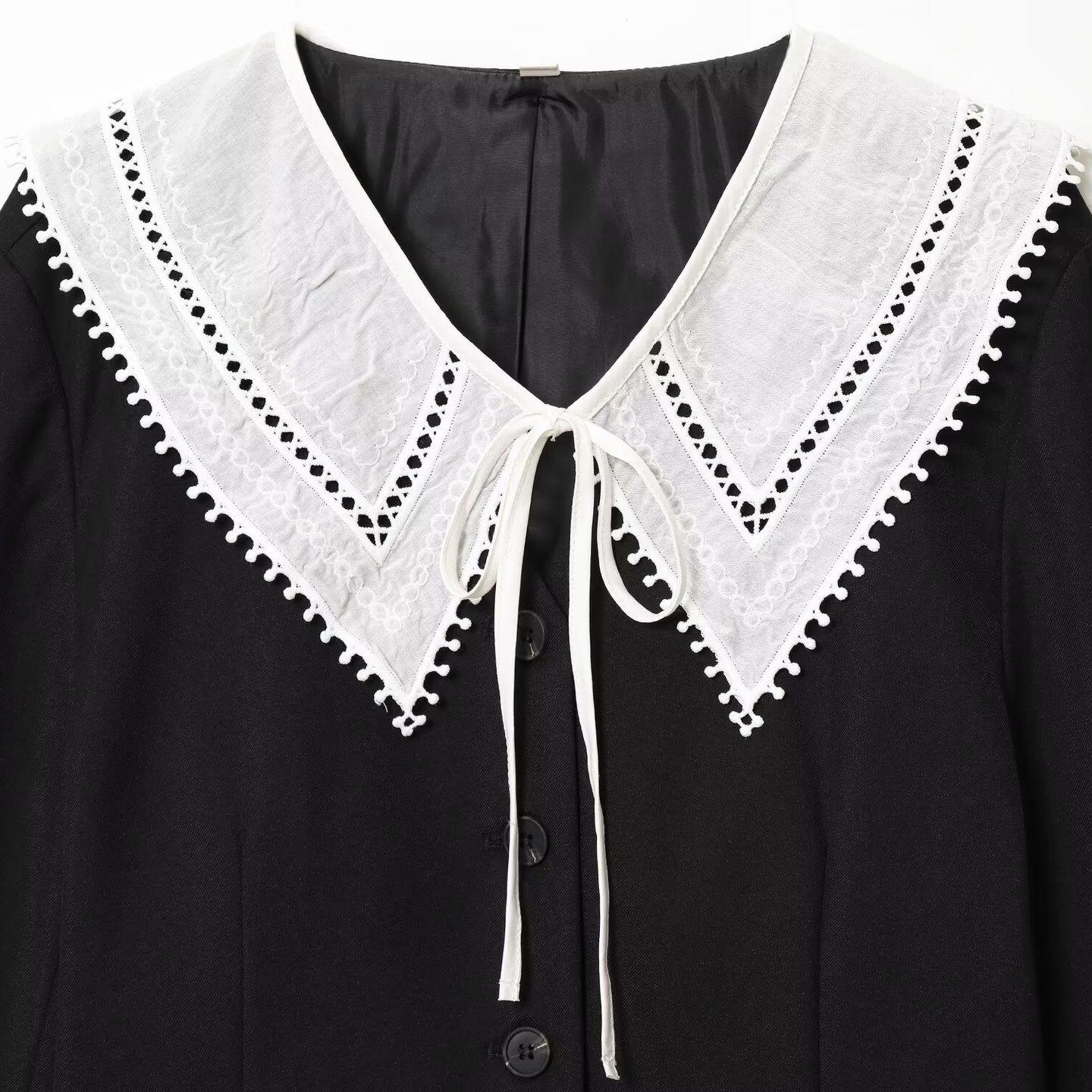 Blazer da donna con blocchi di colore e colletto removibile KUN-00034