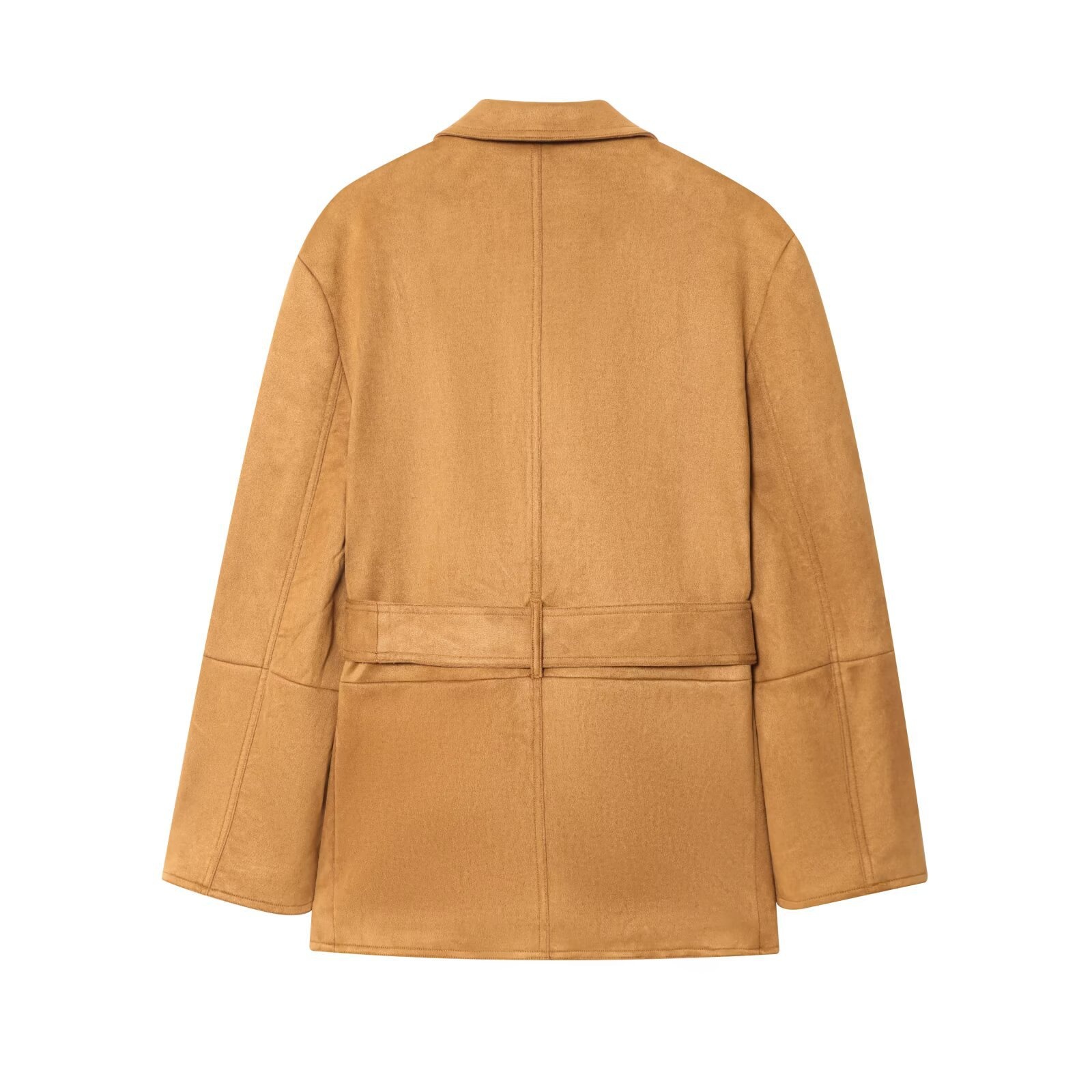 Blazer in pelle scamosciata - Giacca chic in stile europeo KUN-00035