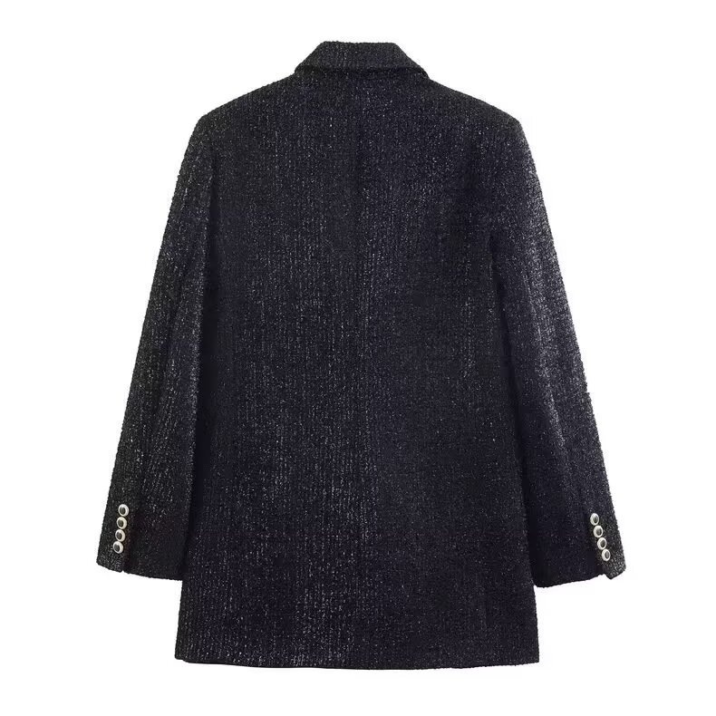 Blazer in tweed - Giacca da donna chic in stile europeo con colletto KUN-00038