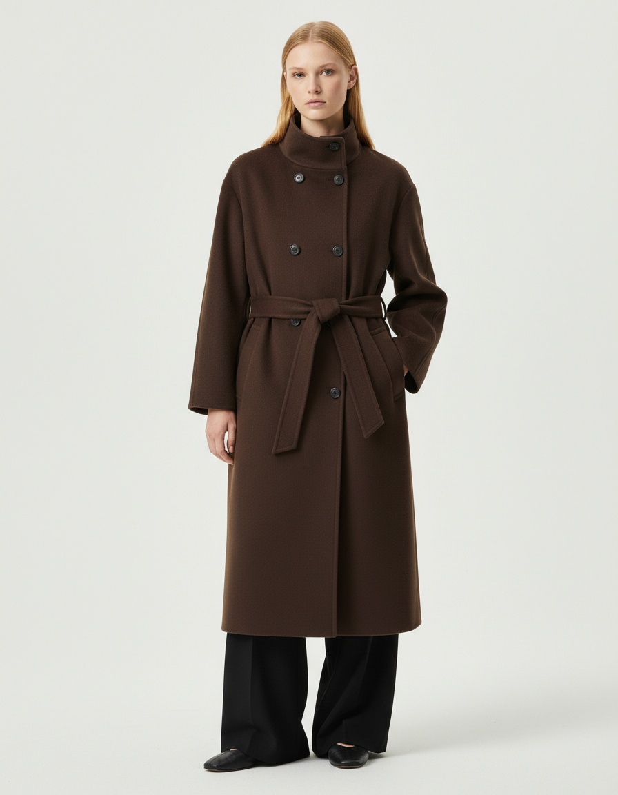 Cappotto da donna oversize a collo alto, capospalla casual e alla moda KUN-00007