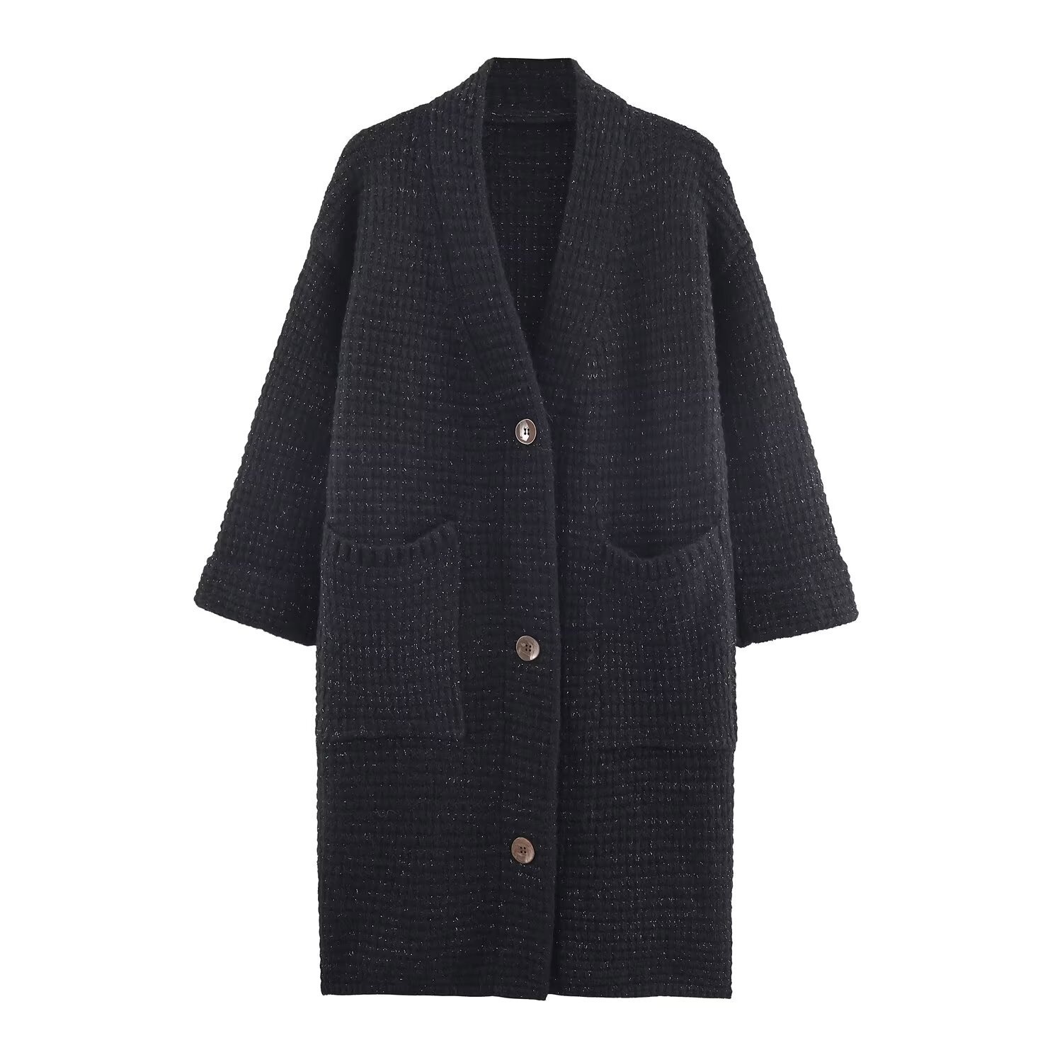 Cardigan lungo in maglia, casual chic KUN-00028