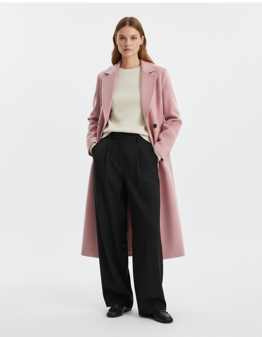 Cappotto lungo da donna in lana - Elegante cappotto invernale KUN-00035