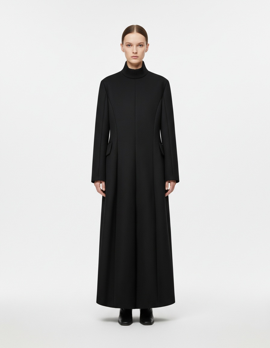 Cappotto lungo da donna in lana - Elegante cappotto casual KUN-00037