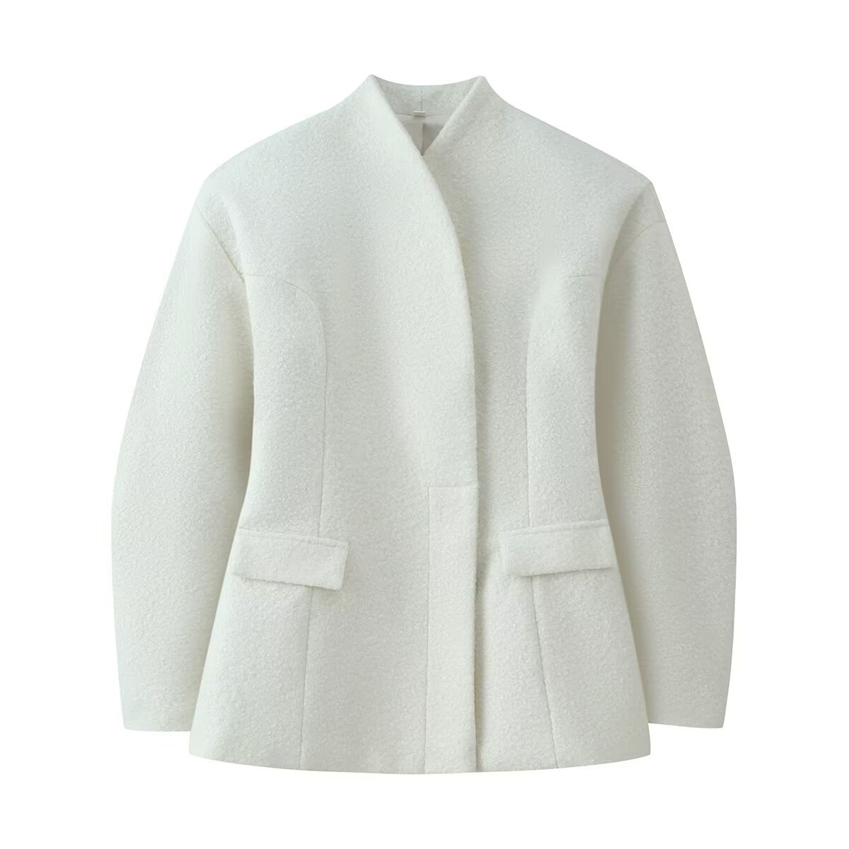 Cappotto da donna in misto lana - Elegante cappotto invernale con cintura KUN-00040