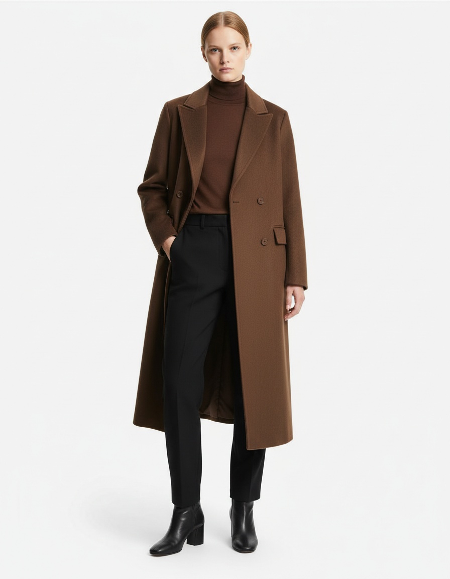 Trench coat in finta pelle scamosciata - Elegante e versatile KUN-00042