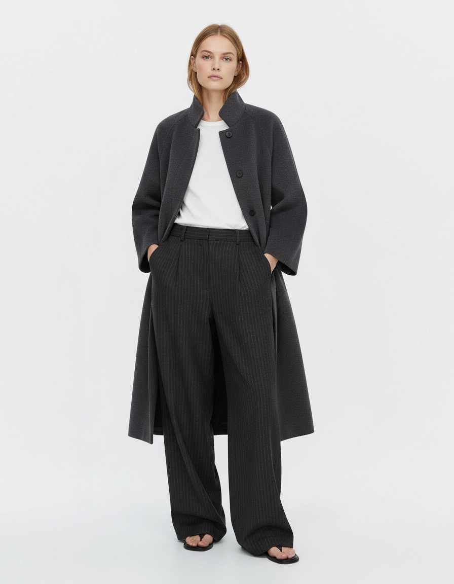 Cappotto trench da donna con cintura - Elegante cappotto casual KUN-00054