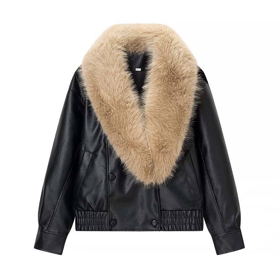 Giacca in similpelle con capispalla staccabili KUN-00044