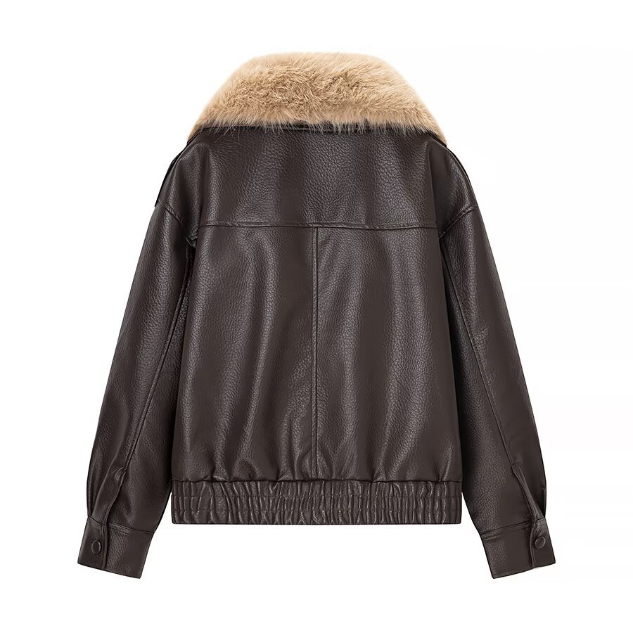 Giacca in similpelle con capispalla staccabili KUN-00044