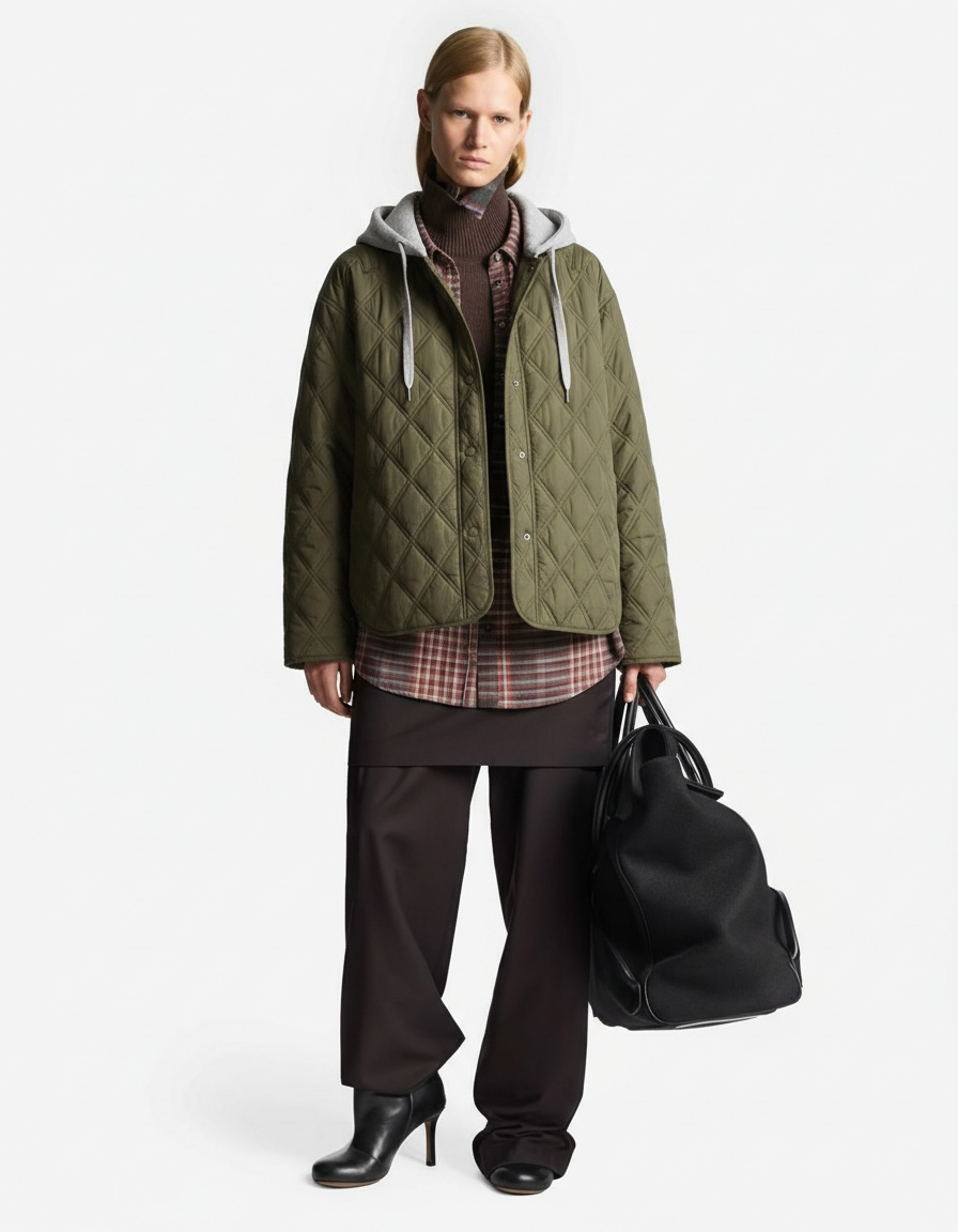 Giacca da donna in cotone con cappuccio - Elegante e versatile KUN-00046