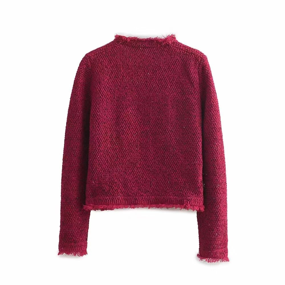 Giacca in tweed da donna, stile europeo, casual, alla moda, KUN-00053