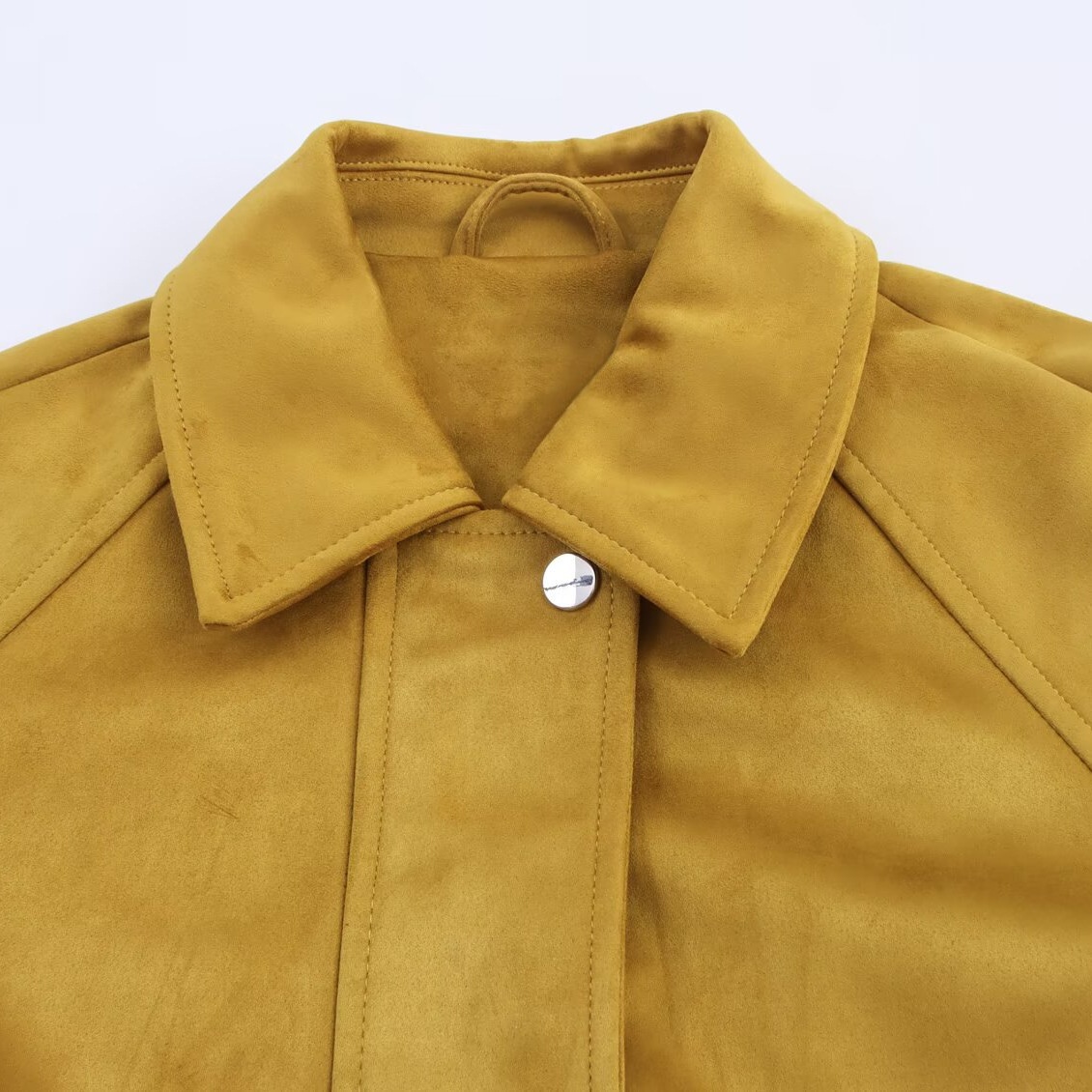 Giacca bomber in finta pelle scamosciata - Modello aviatore da donna KUN-00069