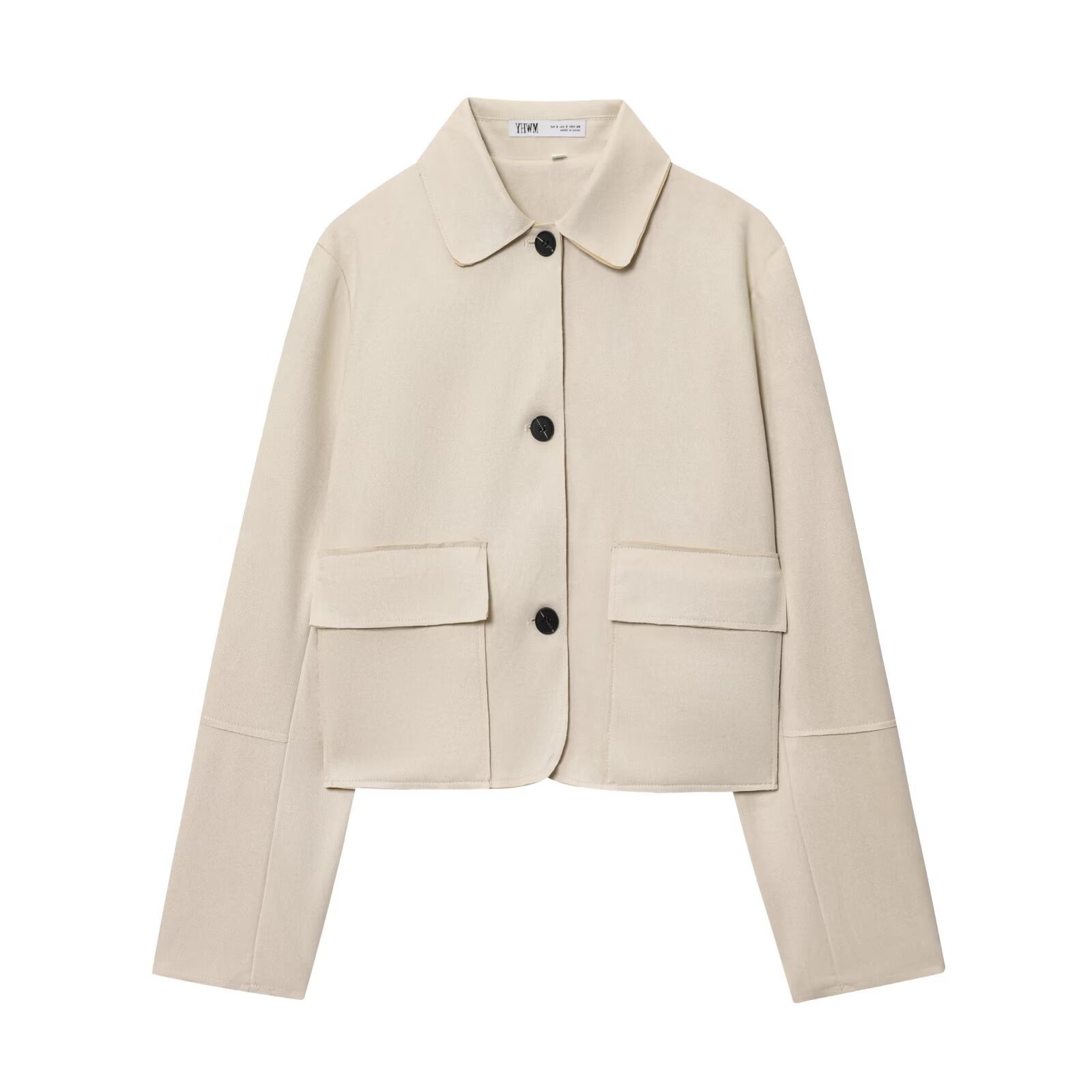 Giacca corta in pelle scamosciata, stile europeo di tendenza, modello KUN-00072