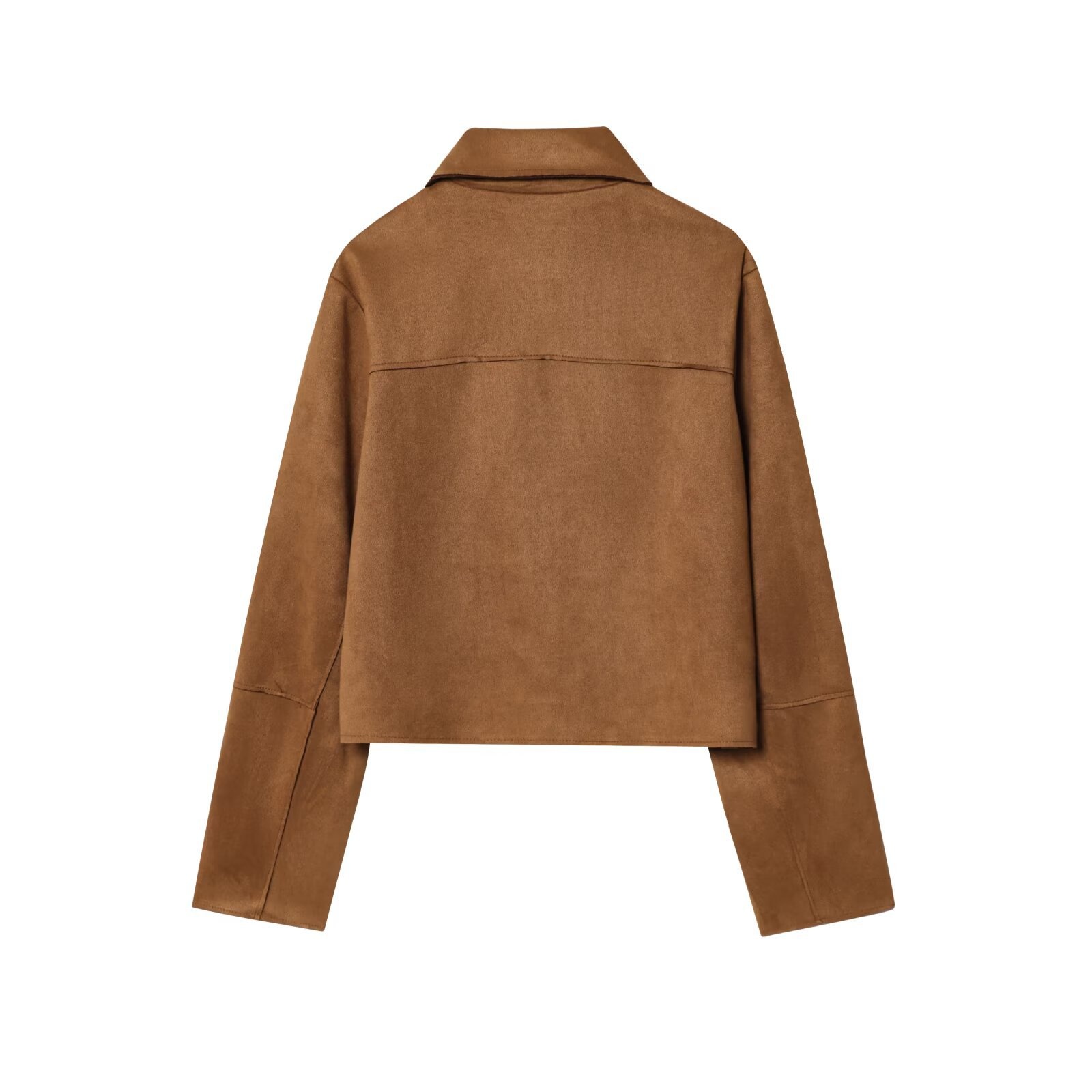 Giacca corta in pelle scamosciata, stile europeo di tendenza, modello KUN-00072