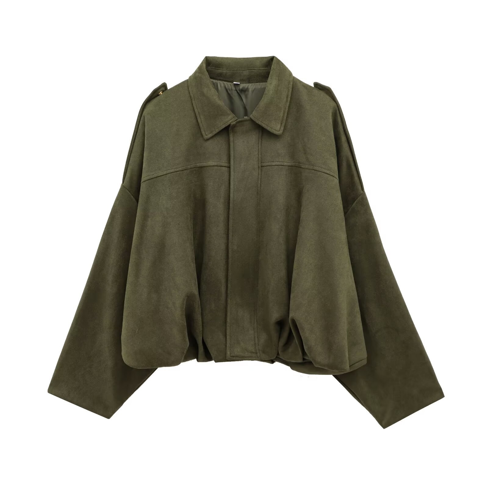 Giacca bomber in finta pelle scamosciata - Elegante capospalla stile aviatore KUN-00075