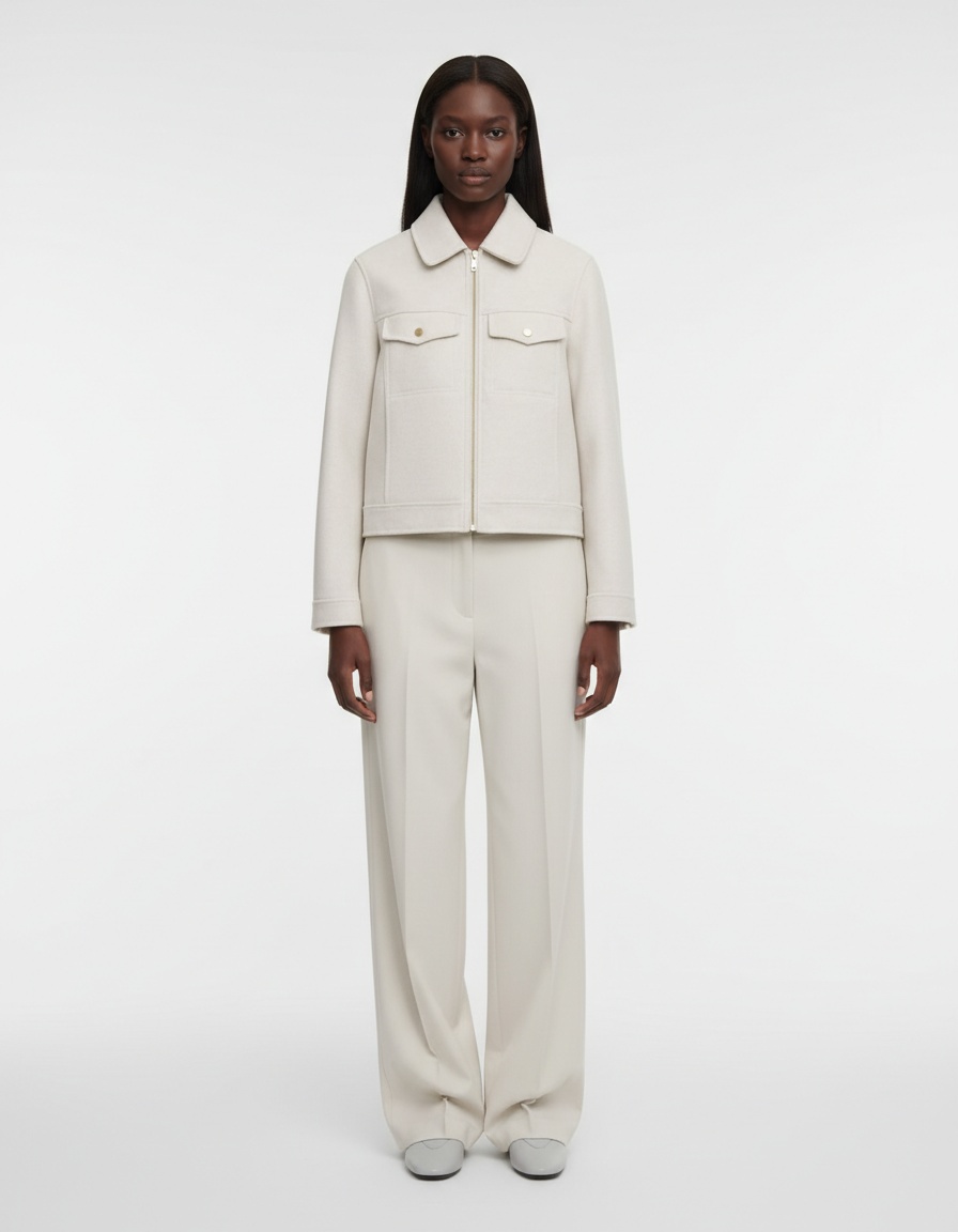 Giacca da donna in tessuto morbido con cerniera - Stile europeo KUN-00081