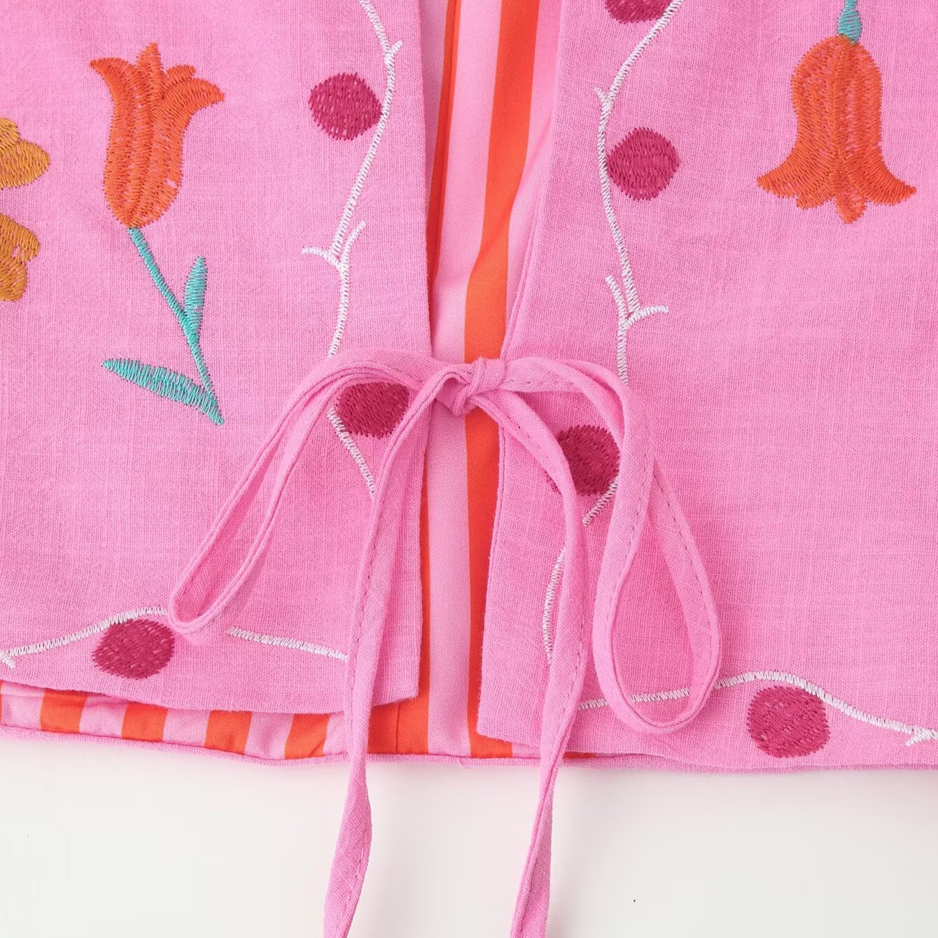 Giacca da donna in lino ricamata - Capospalla elegante KUN-00083