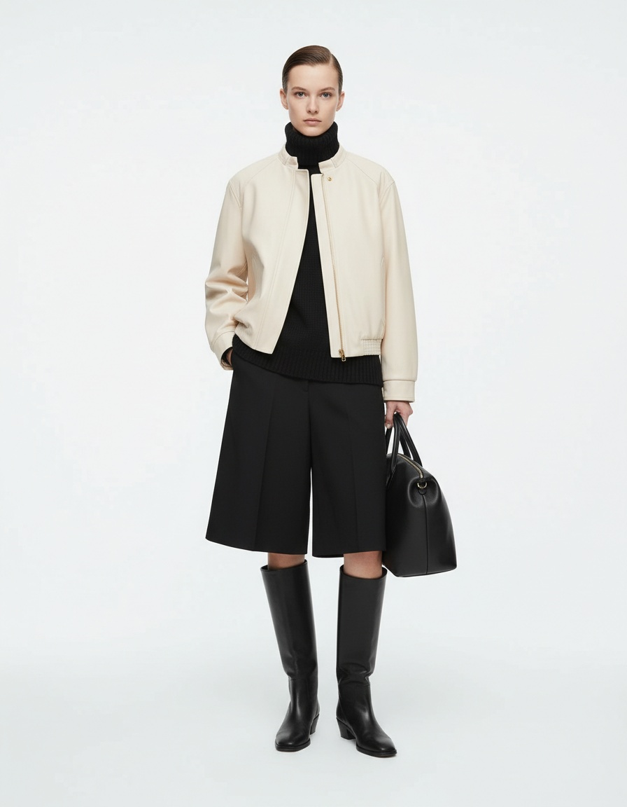 Giacca casual da donna con bottoni - Bicolore oversize KUN-00087