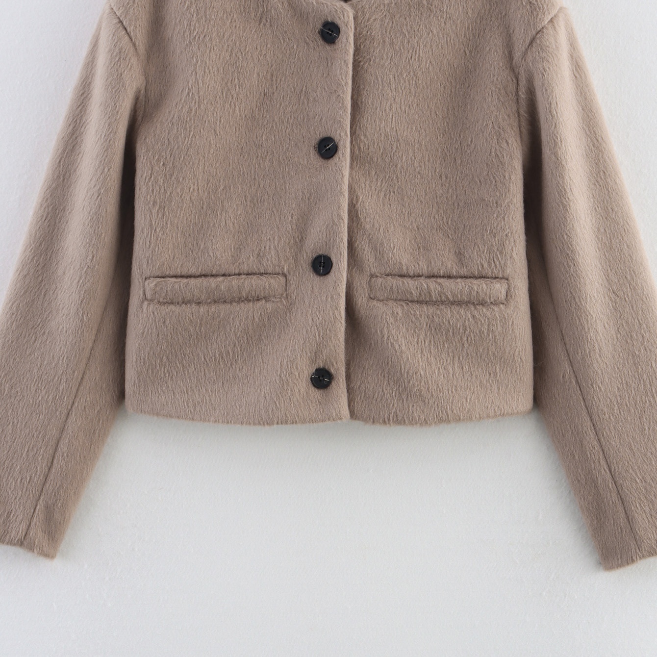 Giacca girocollo in misto lana - Elegante capospalla casual KUN-00090