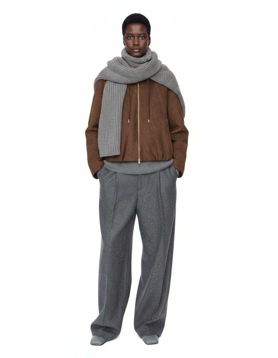 Giubbotto bomber in finta pelle scamosciata - Stile europeo KUN-00123