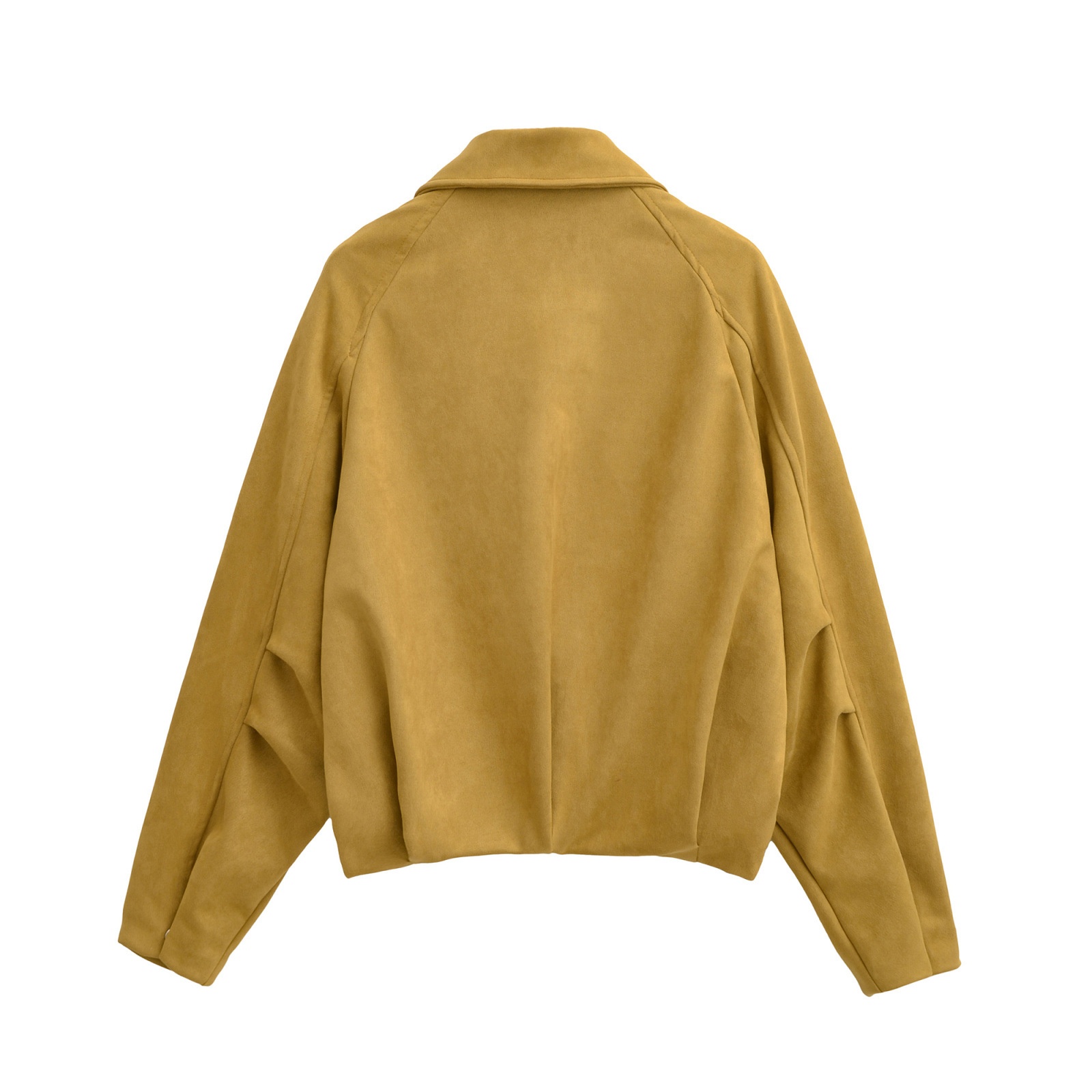 Giacca bomber effetto scamosciato, elegante cappotto da aviatore da donna KUN-00127