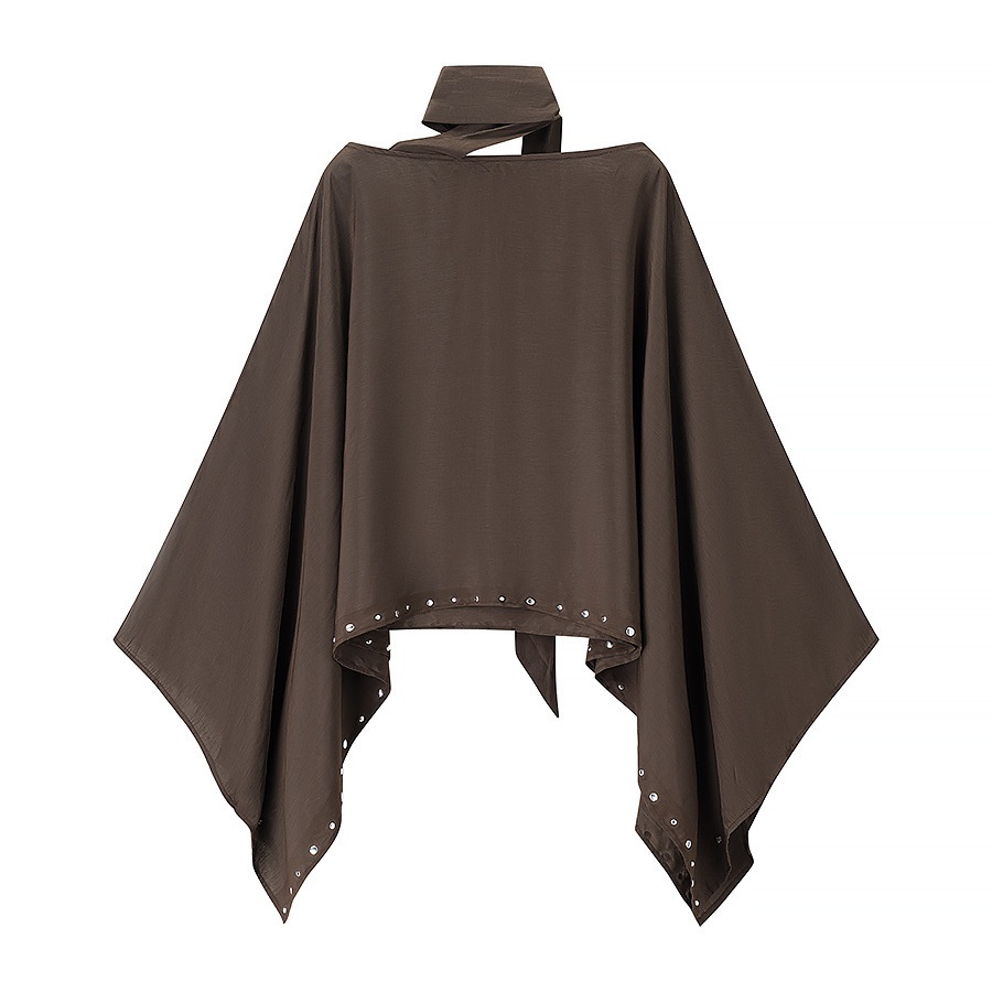 Poncho/mantella da donna con rivetti - Stile europeo di tendenza KUN-00137